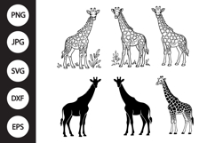 Giraffe SVG, Giraffe Clipart Product Image 1