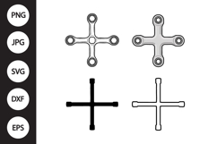 Cross Wheel Wrench SVG, Cross Wheel Wrench Clipart Product Image 1