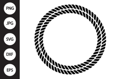 Rope Circle with Double Border SVG Product Image 1