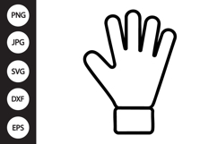 Goalkeeper Glove Outline SVG Product Image 1