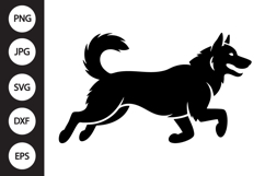 Husky Running Silhouette SVG Product Image 1