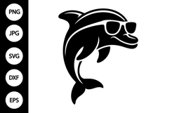Dolphin Wearing Sunglasses SVG Product Image 1