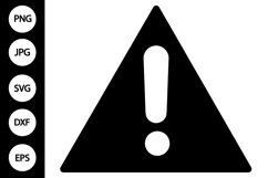 Silhouette Warning Caution Sign SVG Product Image 1