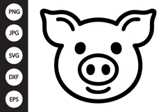 Pig Head SVG Product Image 1