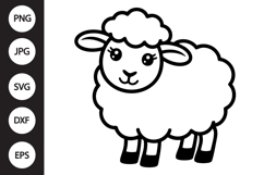 Cute Sheep SVG Product Image 1