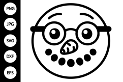 Snowman Face SVG Product Image 1