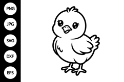 Chick Outline SVG, Coloring Page Product Image 1