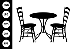 Chairs and Table SVG Product Image 1