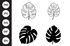 Monstera Leaf SVG, Monstera Leaf Clipart Product Image 1