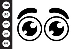 Cartoon Eyes SVG Product Image 1