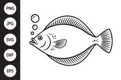 Flounder Fish SVG Product Image 1