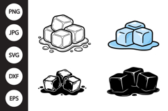 Melted Ice Cubes SVG, Melted Ice Cubes Clipart Product Image 1