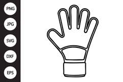 Goalkeeper Glove Outline SVG Product Image 1