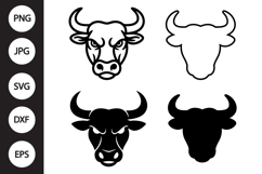 Bull Head SVG, Bull Head Clipart Product Image 1