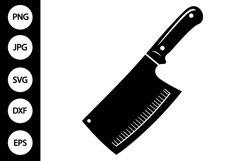 Silhouette Meat Cleaver SVG Product Image 1