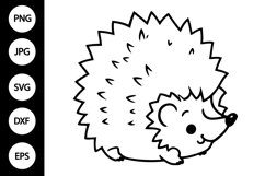 Outline Hedgehog SVG, Coloring Page Product Image 1