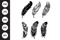 Tribal Feather SVG, Tribal Feather Clipart Product Image 1