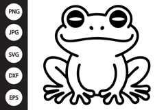 Frog Outline SVG, Coloring Page Product Image 1