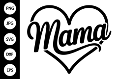 Mama Heart SVG Product Image 1