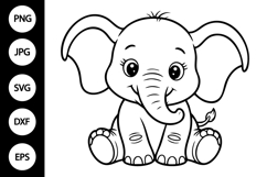 Baby Elephant SVG Product Image 1
