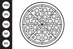 Pizza Outline SVG, Coloring Page Product Image 1