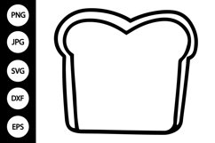 Outline Bread SVG, Coloring Page Product Image 1
