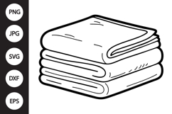 Stack of Towels SVG Product Image 1