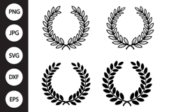 Laurel Wreath SVG, Laurel Wreath Clipart Product Image 1