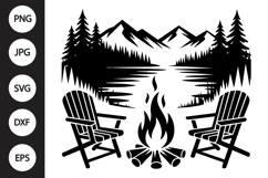 Campfire Chairs SVG Product Image 1