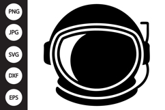 Astronaut Helmet Silhouette SVG Product Image 1