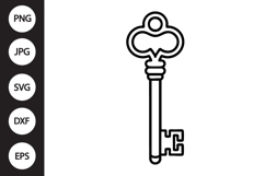 Vintage Key SVG Product Image 1