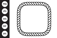 Rope Square Frame SVG Product Image 1