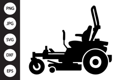 Zero Turn Lawn Mower Silhouette SVG Product Image 1