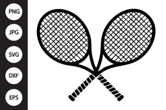 Crossed Tennis Rackets SVG Product Image 1