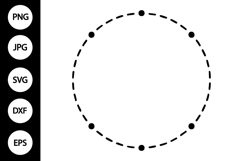 Circle Stitch Line SVG, Circle Line SVG Product Image 1