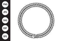 Rope Circle with Double Border SVG Product Image 1