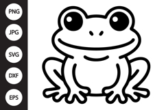 Frog Outline SVG, Coloring Page Product Image 1