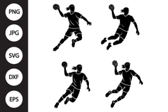 Handball Player SVG, Handball Player Clipart Product Image 1