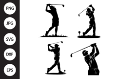Golfer Swing SVG, Golfer Swing Clipart Product Image 1