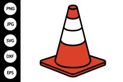 Traffic Cone Clipart Product Image 1