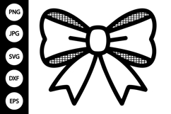 Ribbon Bow Outline SVG, Coloring Page Product Image 1