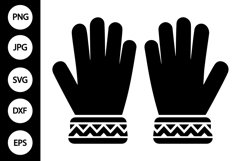 Silhouette Winter Gloves SVG Product Image 1