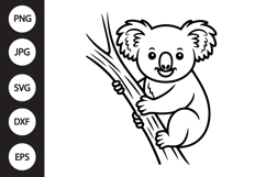 Koala Outline SVG, Coloring Page Product Image 1