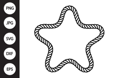 Rope Star Frame SVG Product Image 1