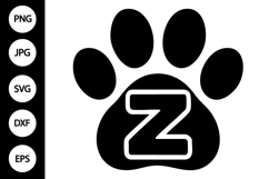 Paw Alphabet SVG Product Image 1