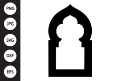 Arabic Window Silhouette SVG Product Image 1