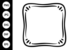 Rustic Hand Drawn Frame SVG Product Image 1