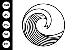 Wave Circle SVG Product Image 1