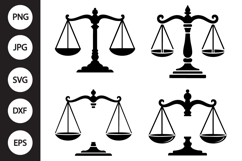 Justice Scales SVG, Justice Scales Clipart Product Image 1