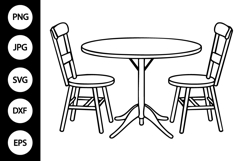Chairs and Table SVG Product Image 1
